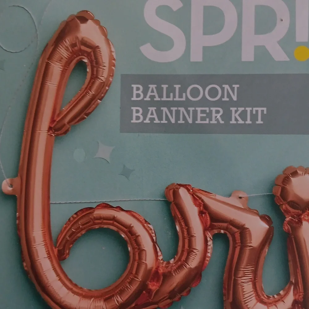 BRIDE- ROSE GOLD BALLON BANNER KIT -